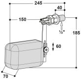 Plovákový membránový ventil Suevia mod.820
